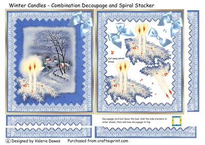 Winter Candles - Combination Decoupage & Spiral Stacker