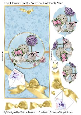 The Flower Shelf - Vertical Foldback Card