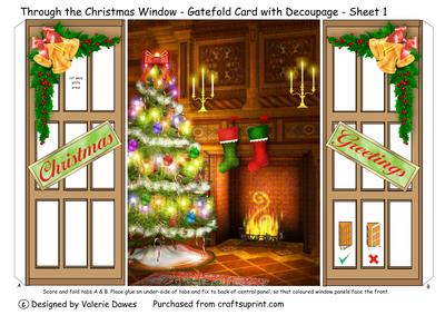 Through the Christmas Window - Gatefold Card Sheet 1