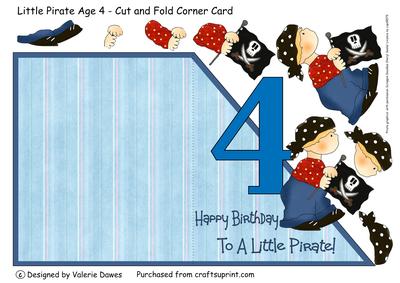 Little Pirate Age Card 4