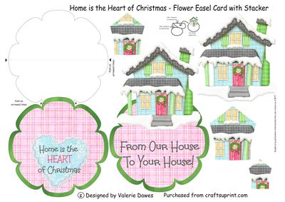 Home is the Heart of Christmas - Flower Easel with Stacker