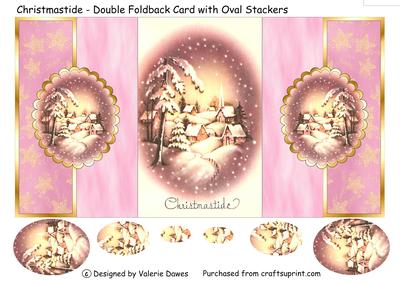 Christmastide - Duo Foldback Card with Oval Stackers