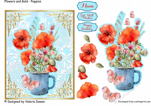 Flowers & Gold - Poppies
