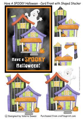 Have a Spooky Halloween - Card Front with Shaped Stacker