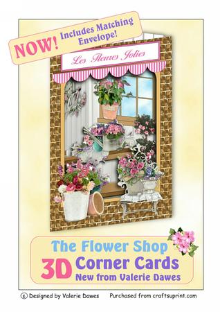3D Corner Card Kit - the Flower Shop