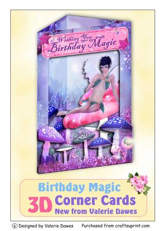 3D Corner Card Kit - Birthday Magic