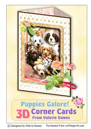 3D Corner Card Kit - Puppies Galore!