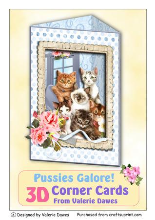 3D Corner Card Kit - Pussies Galore!