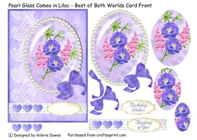 Pearl Glass Cameo in Lilac - Best of Both Worlds Card Front