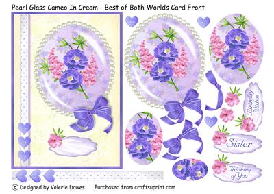Pearl Glass Cameo in Cream - Best of Both Worlds Card Front