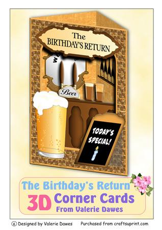 3D Corner Card Kit - the Birthday's Return Pub