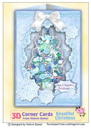 3D Corner Card Kit - Beautiful Christmas