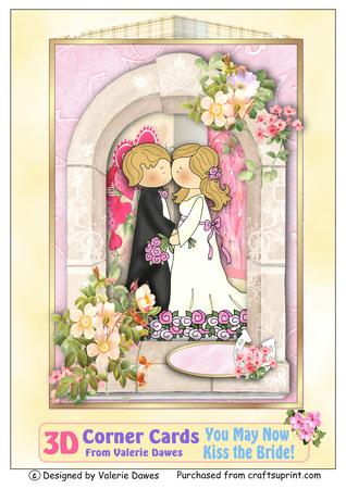3D Corner Card Kit - You May Now Kiss the Bride!