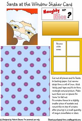 Santa at the Window Shaker Card