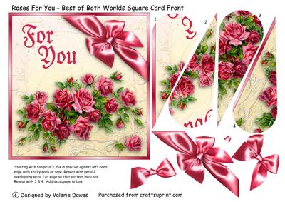 Roses for You - Best of Both Worlds Square Card Front