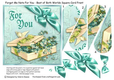 Forget Me Nots for You-best of Both Worlds Square Card Front