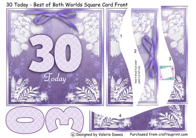 30 Today - Best of Both Worlds Square Card Front