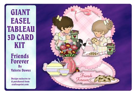 Giant Easel Tableau 3D Card Kit - Friends Forever
