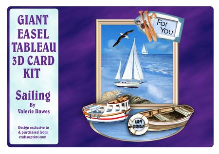 Giant Easel Tableau 3D Card Kit - Sailing