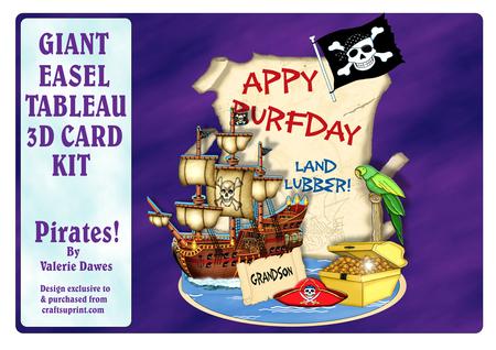 Giant Easel Tableau 3D Card Kit - Pirates!