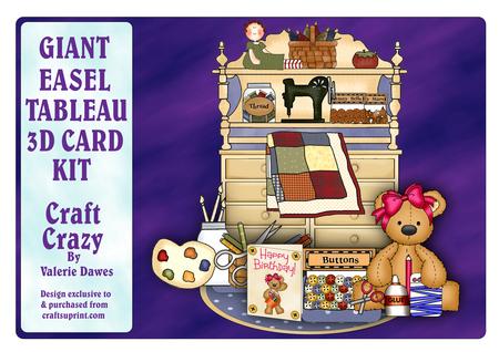 Giant Easel Tableau 3D Card Kit - Craft Crazy
