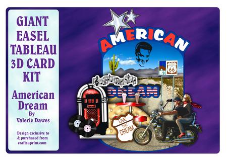 Giant Easel Tableau 3D Card Kit - American Dream