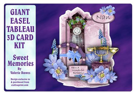 Giant Easel Tableau 3D Card Kit - Sweet Memories