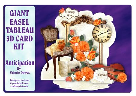 Giant Easel Tableau 3D Card Kit - Anticipation