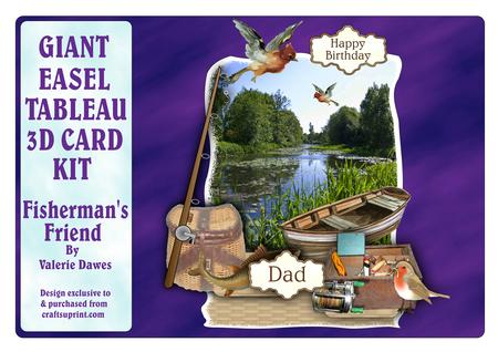 Giant Easel Tableau 3D Card Kit - Fisherman's Friend