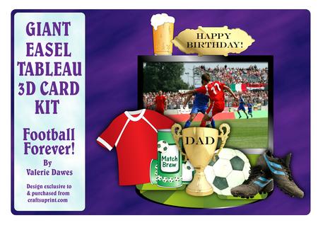 Giant Easel Tableau 3D Card Kit - Football Forever!