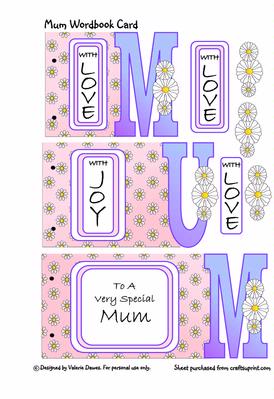 Mum Wordbook Card