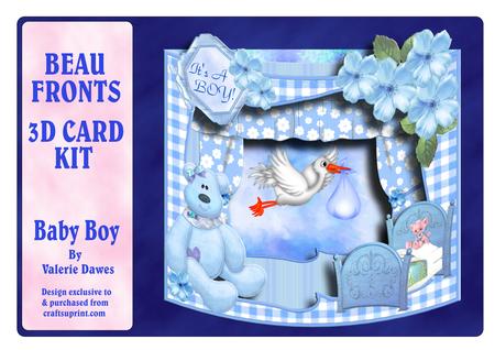 Beau Fronts 3D Card Kit - Baby Boy