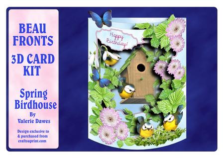 Beau Fronts 3D Card Kit - Spring Birdhouse