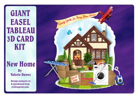 Giant Easel Tableau 3D Card Kit - New Home