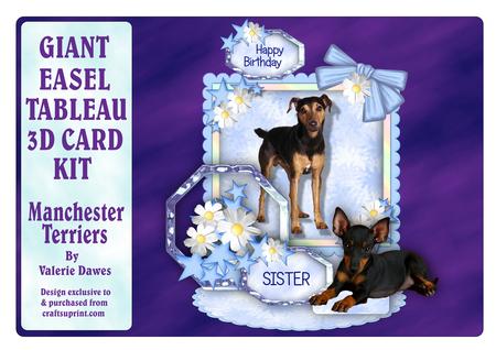 Giant Easel Tableau 3D Card Kit - Manchester Terriers