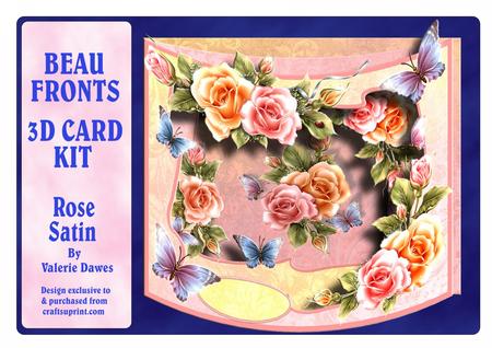 Beau Fronts 3D Card Kit - Rose Satin