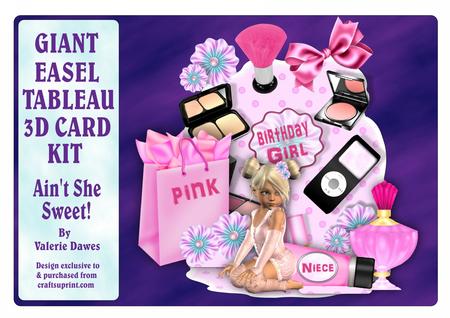 Giant Easel Tableau 3D Card Kit - Ain't She Sweet!