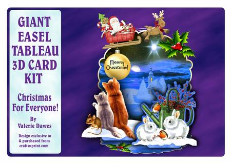 Giant Easel Tableau 3D Card Kit - Christmas for Everyone!
