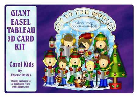 Giant Easel Tableau 3D Card Kit - Carol Kids