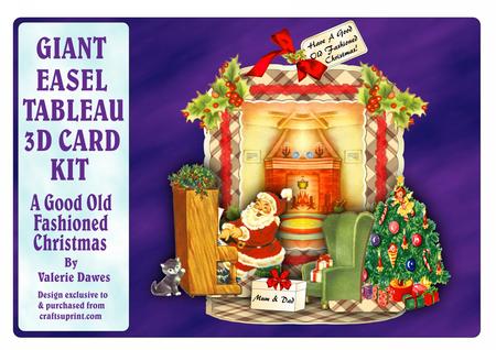 Giant Easel Tableau Card Kit - Good Old Fashioned Christmas