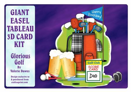 Giant Easel Tableau 3D Card Kit - Glorious Golf