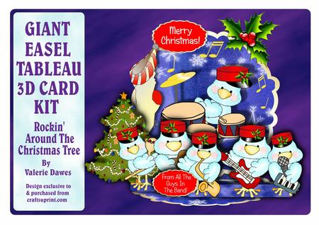 Giant Easel Tableau 3D Kit -rockin Around the Christmas Tree