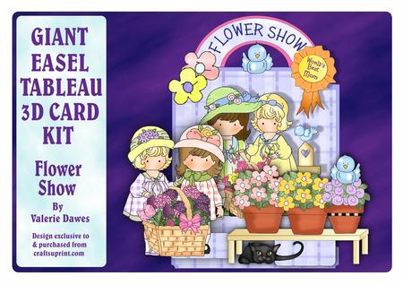 Giant Easel Tableau 3D Card Kit - Flower Show