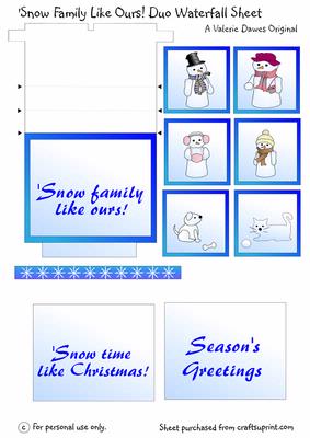 A 'snow Family Like Ours! Duo Waterfall Sheet