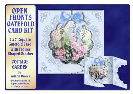 Open Fronts 7x7" Gatefold Card Kit - Cottage Garden