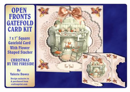 Open Fronts 7x7" Gatefold Kit - Christmas by the Fireside