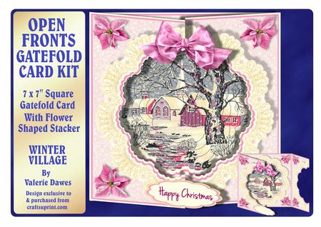Open Fronts 7x7" Gatefold Card Kit - Winter Village