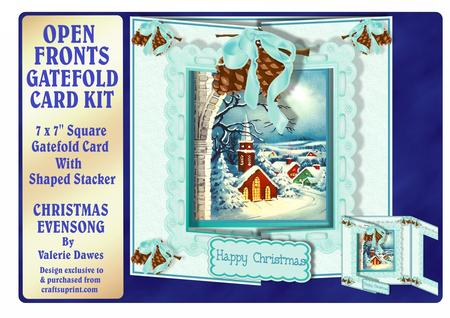 Open Fronts 7x7" Gatefold Card Kit - Christmas Evensong