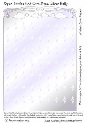 Open-lattice End Card Base. Siver Holly
