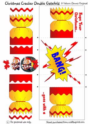 Christmas Cracker Double Gatefold Card